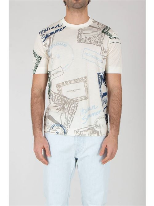 T-shirt in jersey di cotone e lyocell Emporio Armani | EM005274 AF24857.M0359